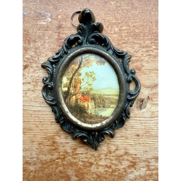 Vintage Mini Italian Bronze Framed Print - Picture 3 of 7